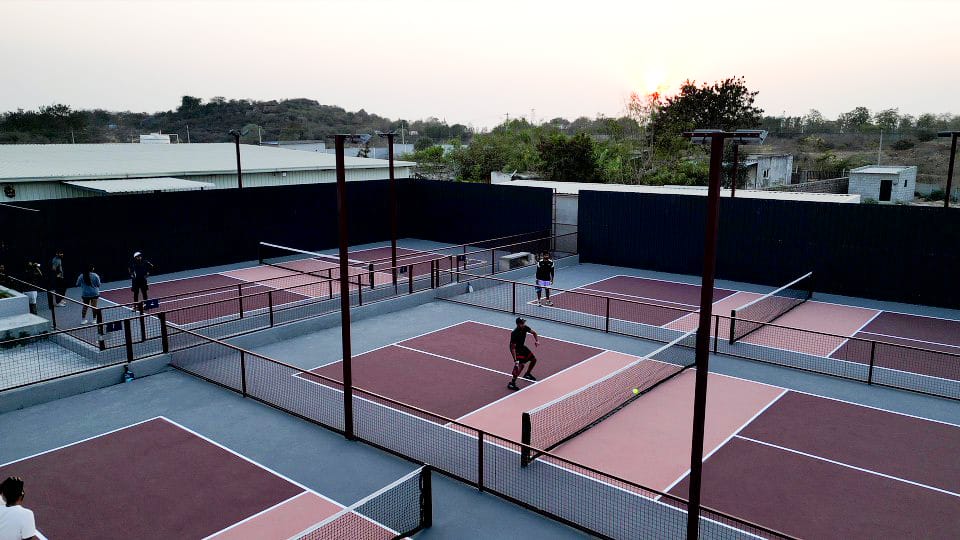Aerial View of Courts